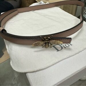 Christian Dior Bee Belt in Blush